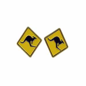 Kangaroo Road Sign Cufflinks