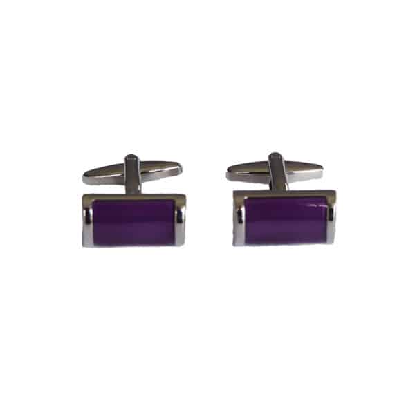 Purple bold rectangle cufflinks