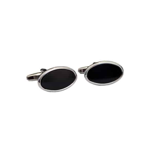 Black Oval Cufflinks