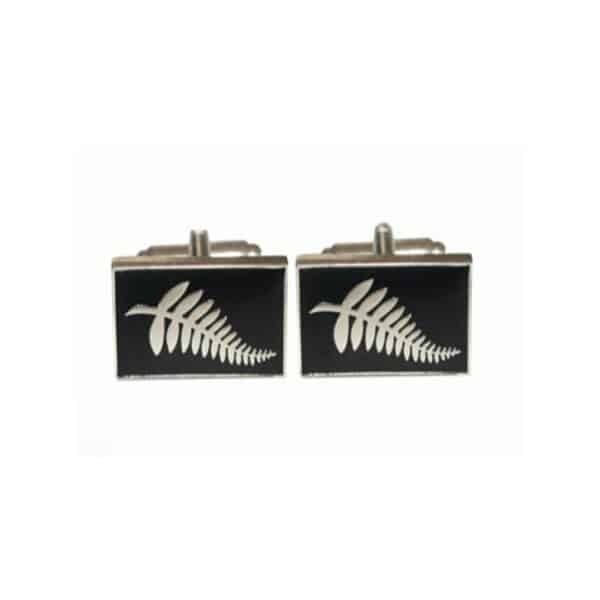 Black & Silver Fern Cufflinks