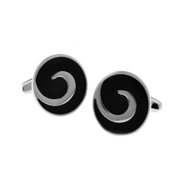 Black Swirl Cufflinks