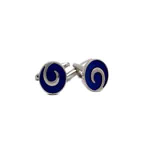 Swirls Blue Cufflinks