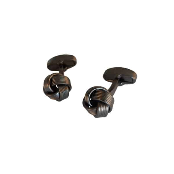 Bronze Ribbed Knot Cufflinks