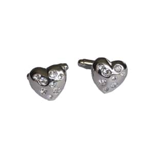 Diamantee Heart Cufflinks