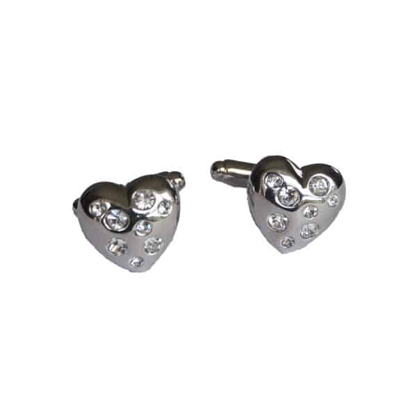 Diamantee Heart Cufflinks