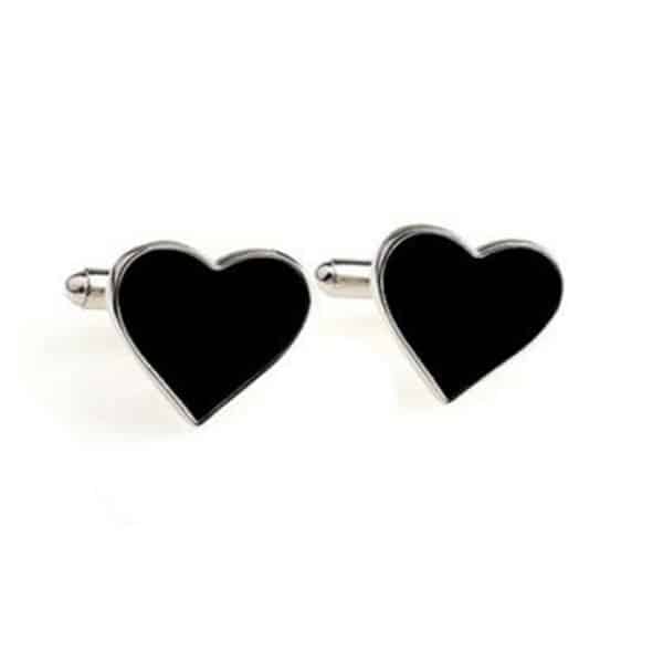 Heart Black Cufflinks