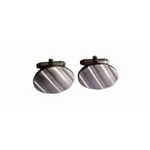 Oval Stripe Cufflinks