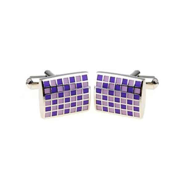 Purple Mini Square Cufflinks