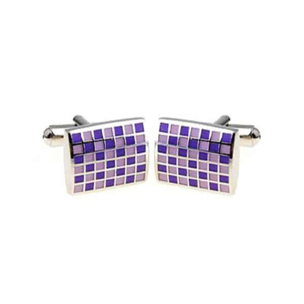 Purple Mini Square Cufflinks