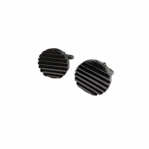 Ribbed Round Cufflink