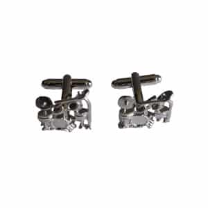 Silver Drum Kit Cufflinks