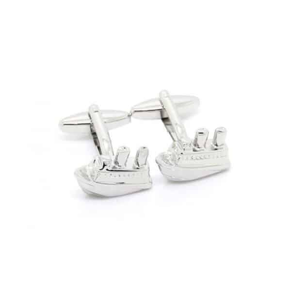 Silver Ships Cufflinks