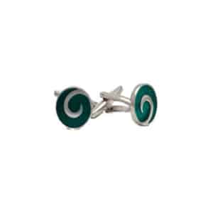 Green Swirl Cufflinks