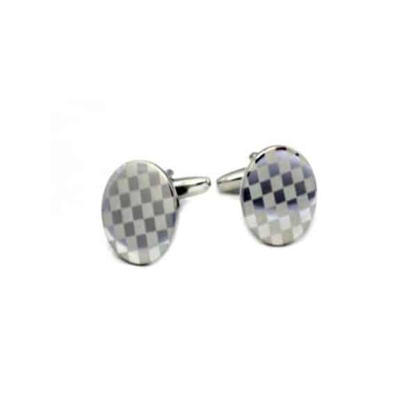 Two Tone Circle Cufflinks