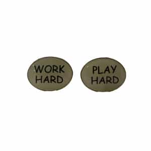 Work Hard Play Hard Cufflinks