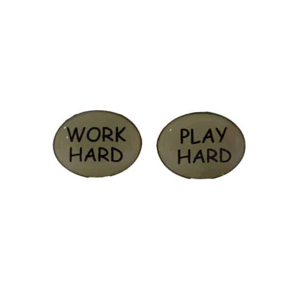 Work Hard Play Hard Cufflinks