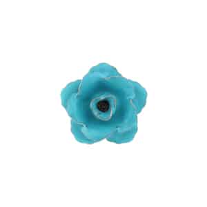 Aqua Rose Lapel Pin