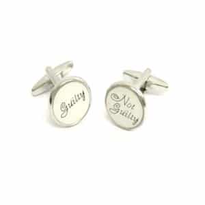 Guilty Not Guilty Cufflinks