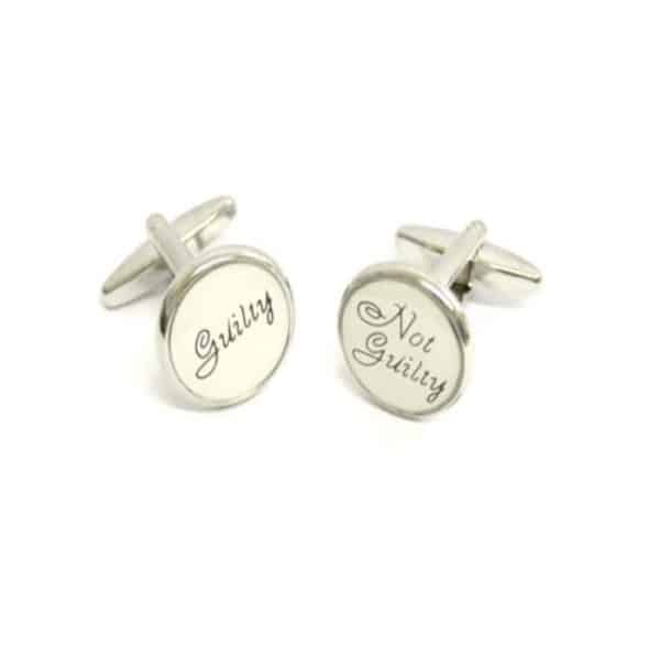 Guilty Not Guilty Cufflinks